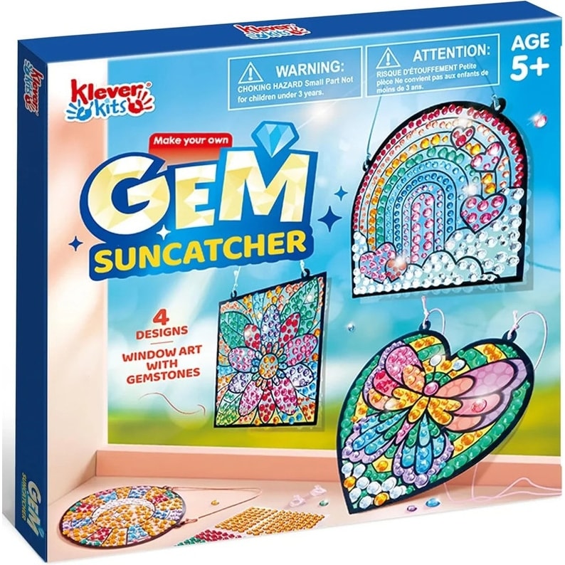 4Pcs Window Art Suncatcher Gem Painting Kits Multicolor