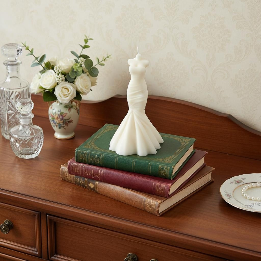 4 Ivory Love Scented Dimensional Form Candle