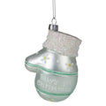 4 Babys 1St Christmas Blue Mitten Holiday Ornament