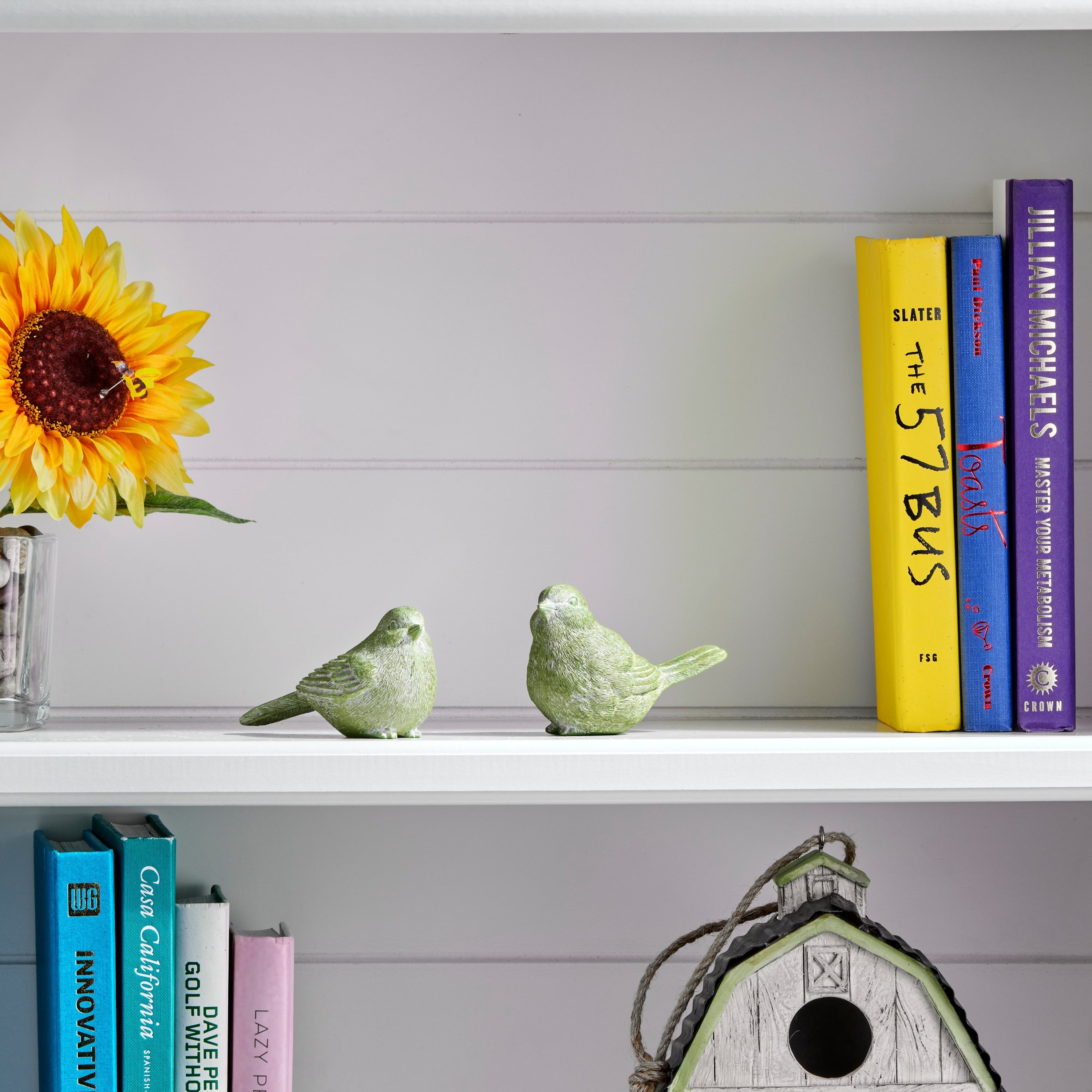 4 Resin Garden Bird Set Of 2