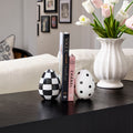 4 Resin Polka Dot And Check Easter Egg Set Of 2