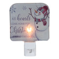 4 White All Hearts Come Home For Christmas Glass Night Light