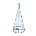 4 Blue Led Lighted Show Cone Christmas Tree Outdoor Decoration