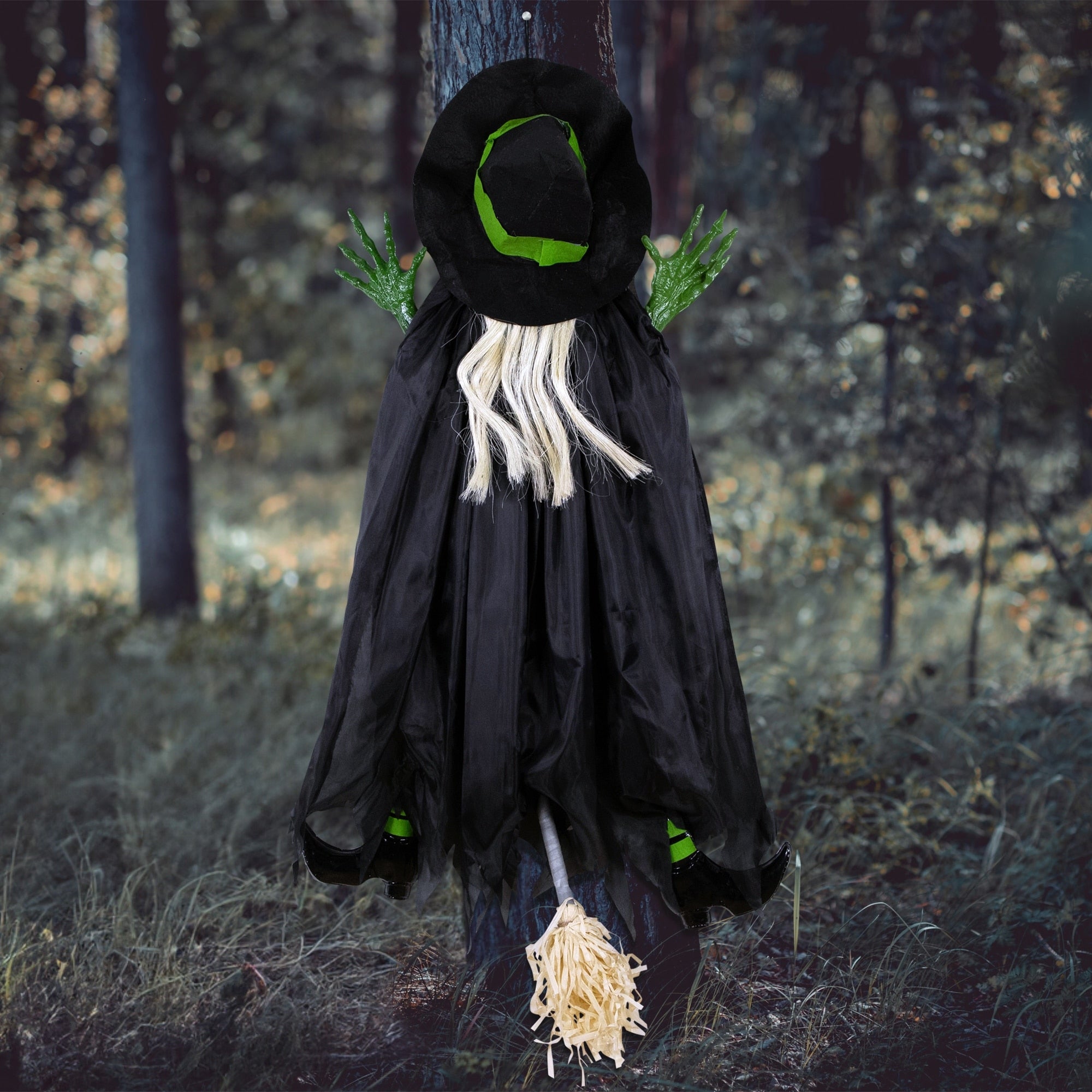 4.5 Flying And Crashing Wicked Witch Hanging Halloween Decoration
