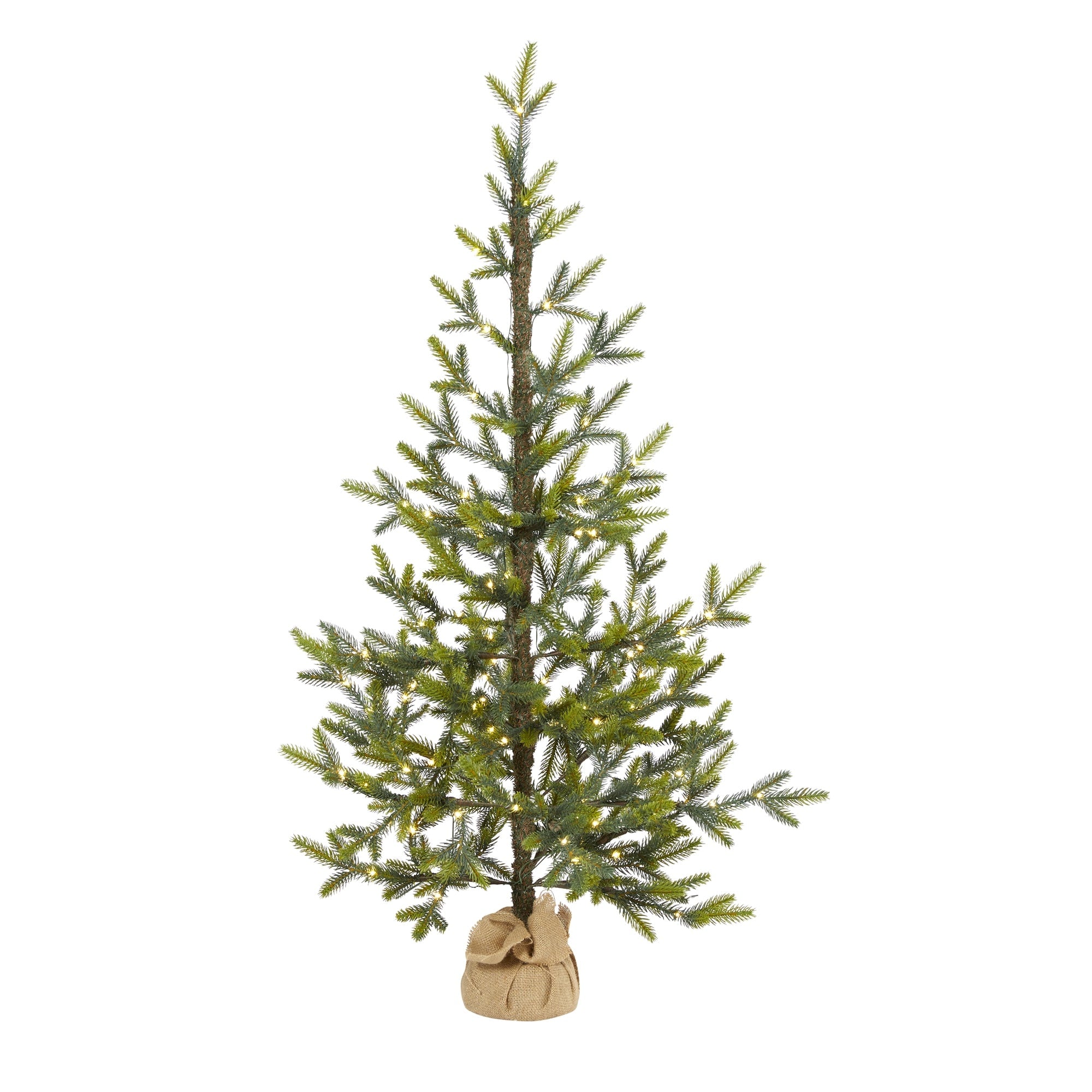 4 Fraser Fir Natural Look Christmas Tree With 100 Clear Led Lights Green