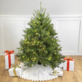 4 Pre Lit Northern Pine Full Artificial Christmas Tree Warm Clear Led Lights