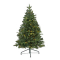 4 Grand Teton Spruce Flat Back Christmas Tree With 90 Clear Led Green