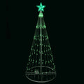 4 Green Led Lighted Show Cone Christmas Tree Outdoor Decoration