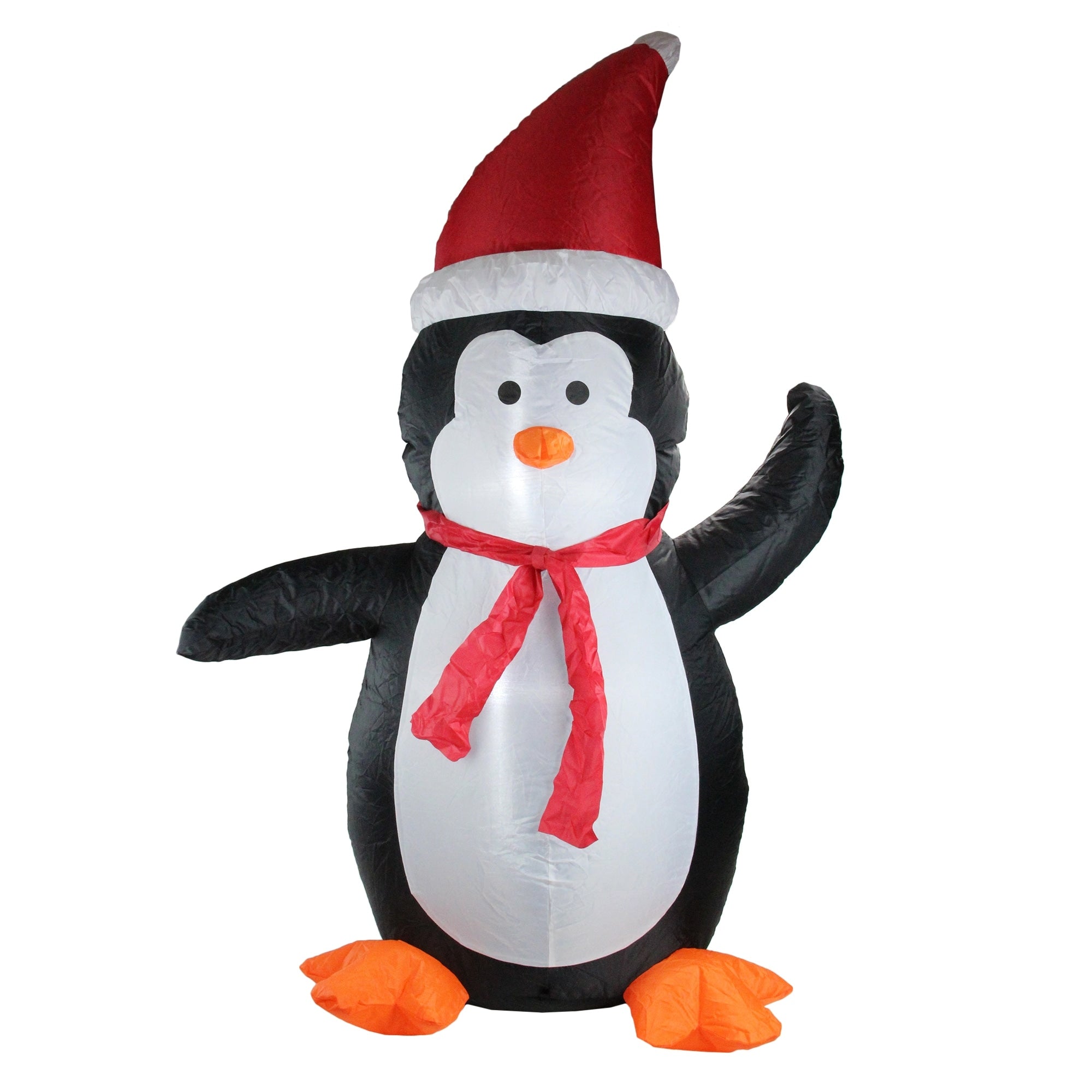 4 Inflatable Festive Penguin Lighted Christmas Yard Art Decoration