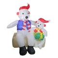 4 Inflatable Polar Bear Family Lighted Christmas Yard Art Decoration