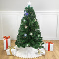 4 Pre Lit Led Fiber Optic Artificial Christmas Tree With Color Changing Stars