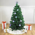 4 Pre Lit Fiber Optic Pine Cone Artificial Christmas Tree Led Multi Lights