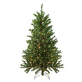 4 Pre Lit Canadian Pine Artificial Christmas Tree Clear Lights