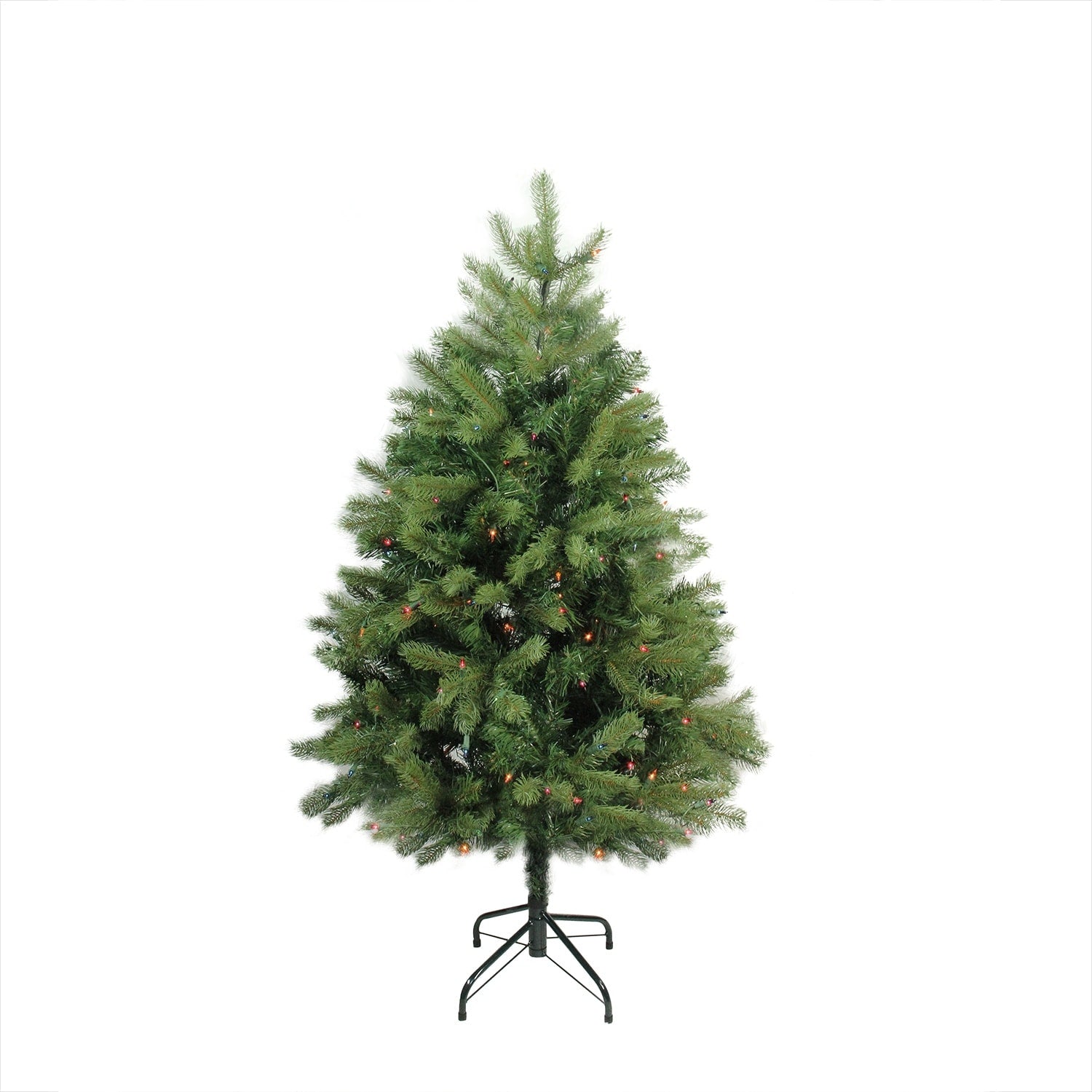 4 Pre Lit Noble Fir Full Artificial Christmas Tree Multi Color Lights