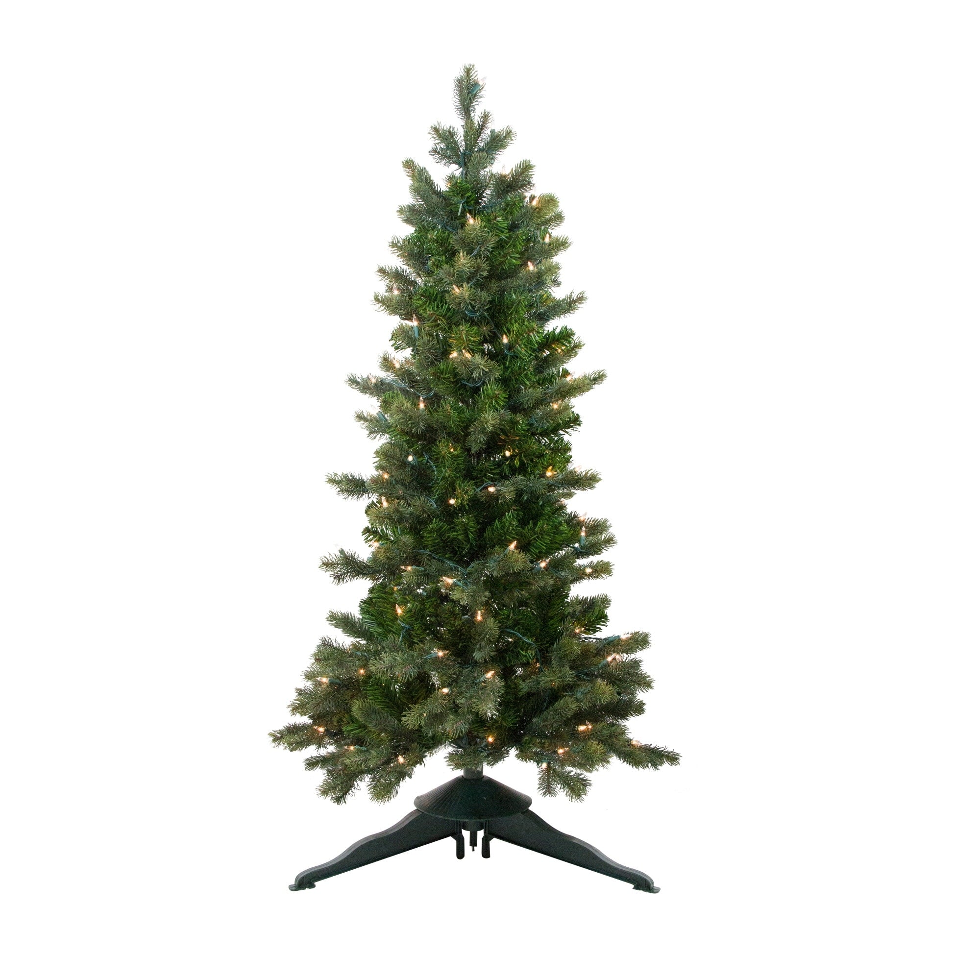 4 Pre Lit Savannah Spruce Slim Artificial Christmas Tree Clear Lights