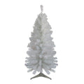 4 X 24 Slim White Tinsel Artificial Christmas Tree Unlit