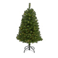 4 Virginia Fir Christmas Tree With 100 Clear Lights And 223 Branches Green