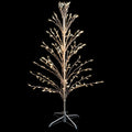 4 White Lighted Christmas Cascade Twig Tree Outdoor Yard Art Decoration Clear Lights