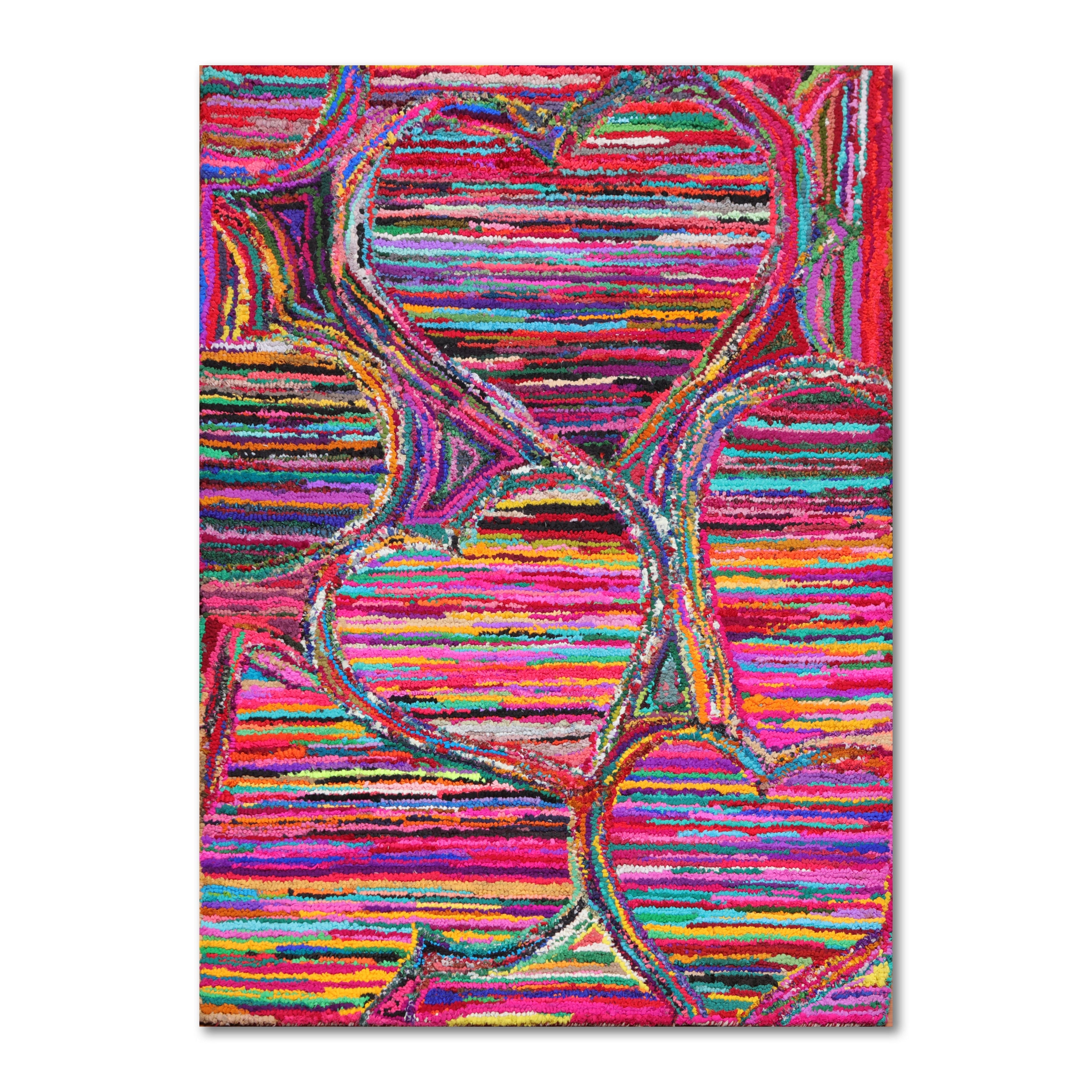4X 6 Pink Hand Tufted Oriental Rug 4 X 6