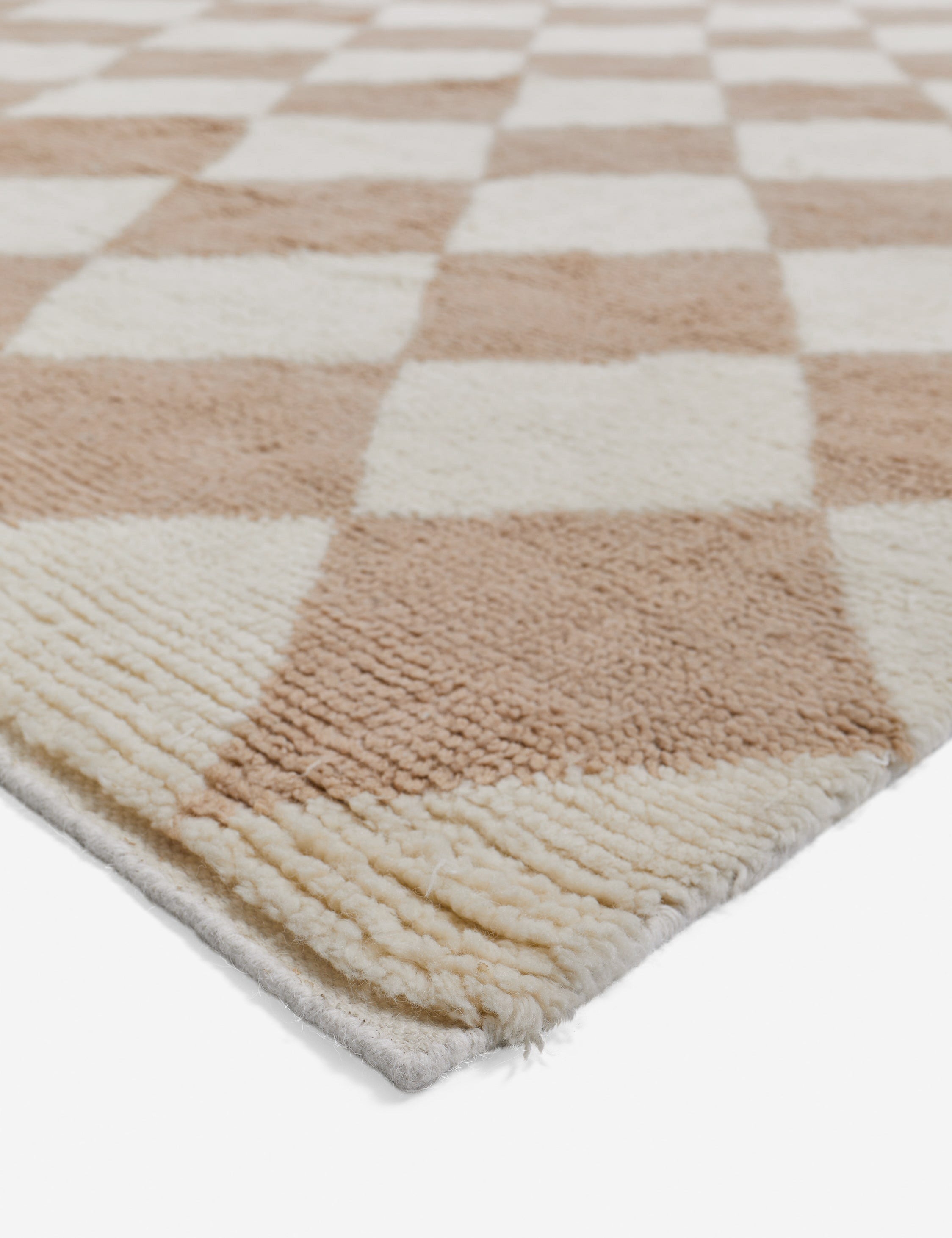 Cariad Hand-Knotted Wool Moroccan Shag Rug Swatch 18in x 18in