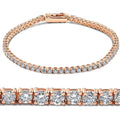 4Ct Diamond Tennis Bracelet 14K Rose Gold 7