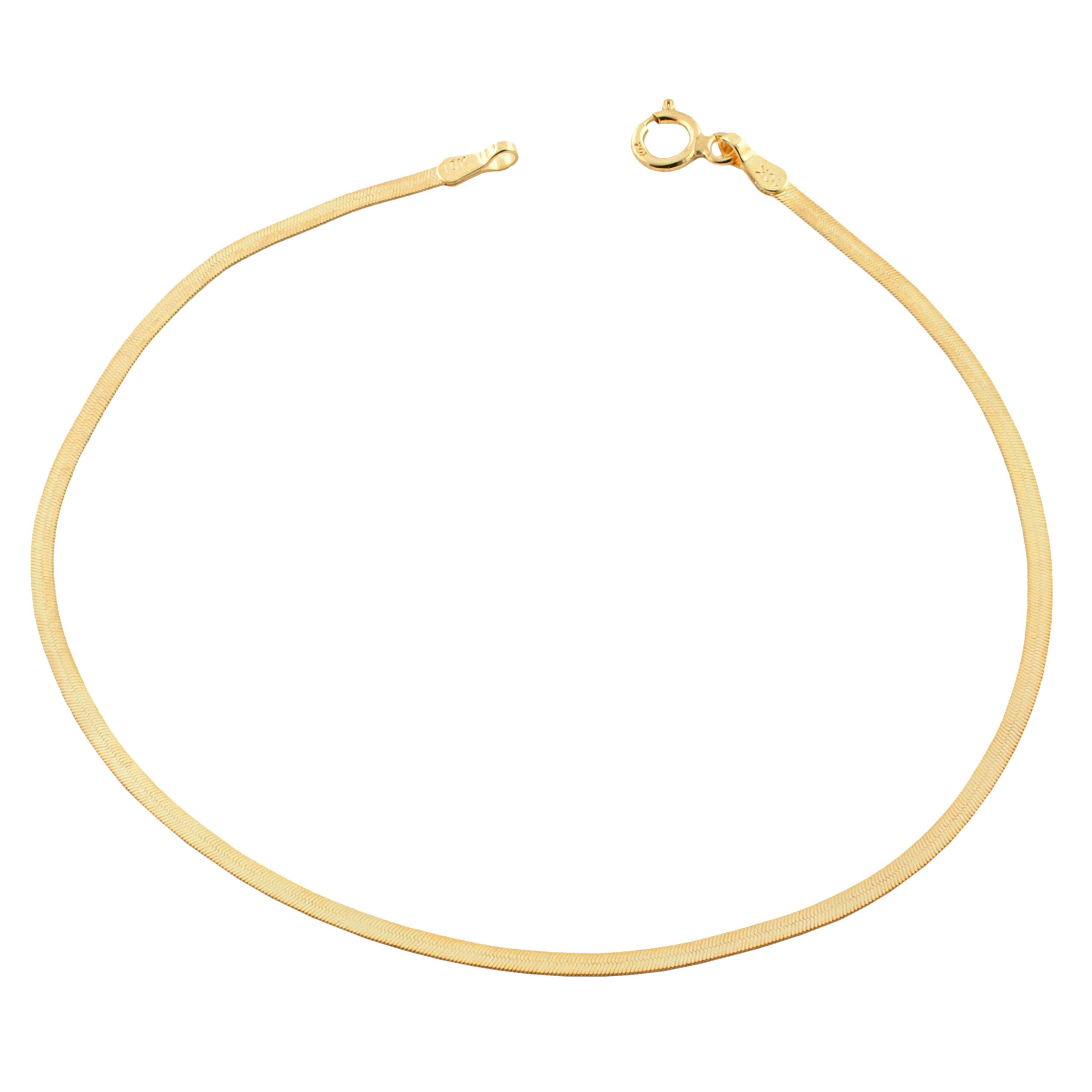 Fremada 10 Karat Yellow Gold 1.9 Mm Herringbone Bracelet 7.5 Inch