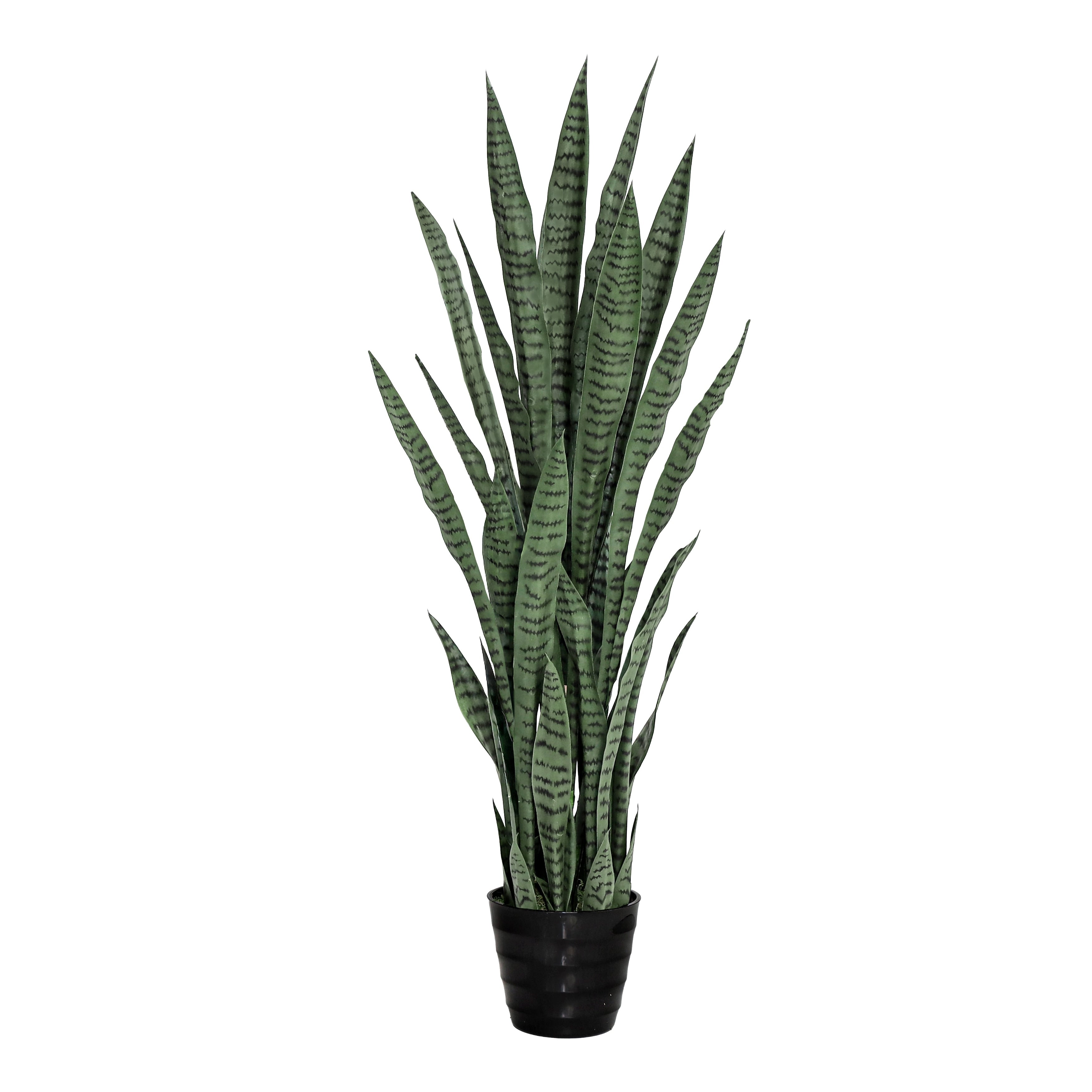 4Ft Artificial Sansevieria Snake Plant In Black Pot 48 H X 15 W X 15 Dp
