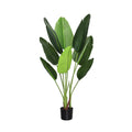 4Ft Real Touch Artificial Travelers Palm Tree Plant In Black Pot 48 H X 24 W X 24 Dp
