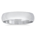 4Mm Domed Comfort Fit Wedding Band In 10K White Gold