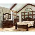 4Pc Cherry Finish Post Bed Transitional Bedroom Furniutre Set