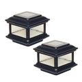 4X4 Black Aluminum Colonial Solar Post Cap Set Of 2