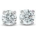 5 8Ct Round Diamond Excellent Studs Screw Backs 14K White Gold Lab Grown