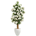 5 Azalea Artificial Tree In White Planter