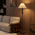 5 Bead Floor Lamp With Pleated Shade 65 Inch
