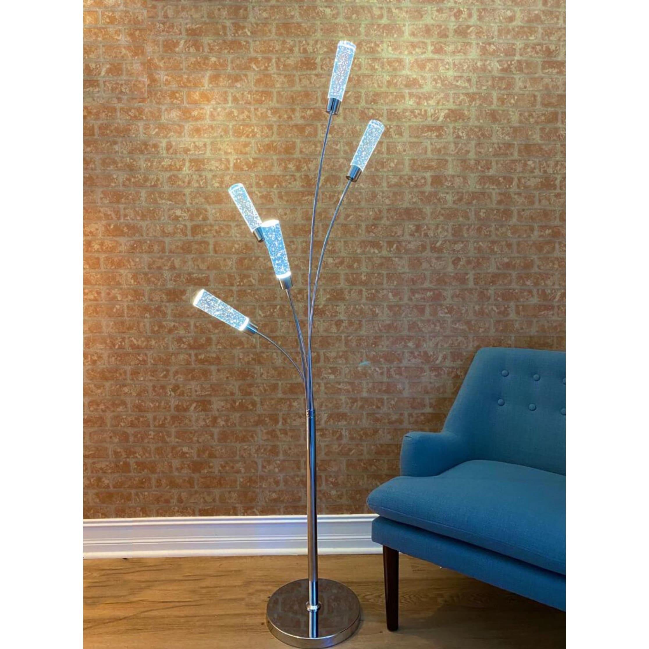 5 Crystal Cylinders Floor Lamp L