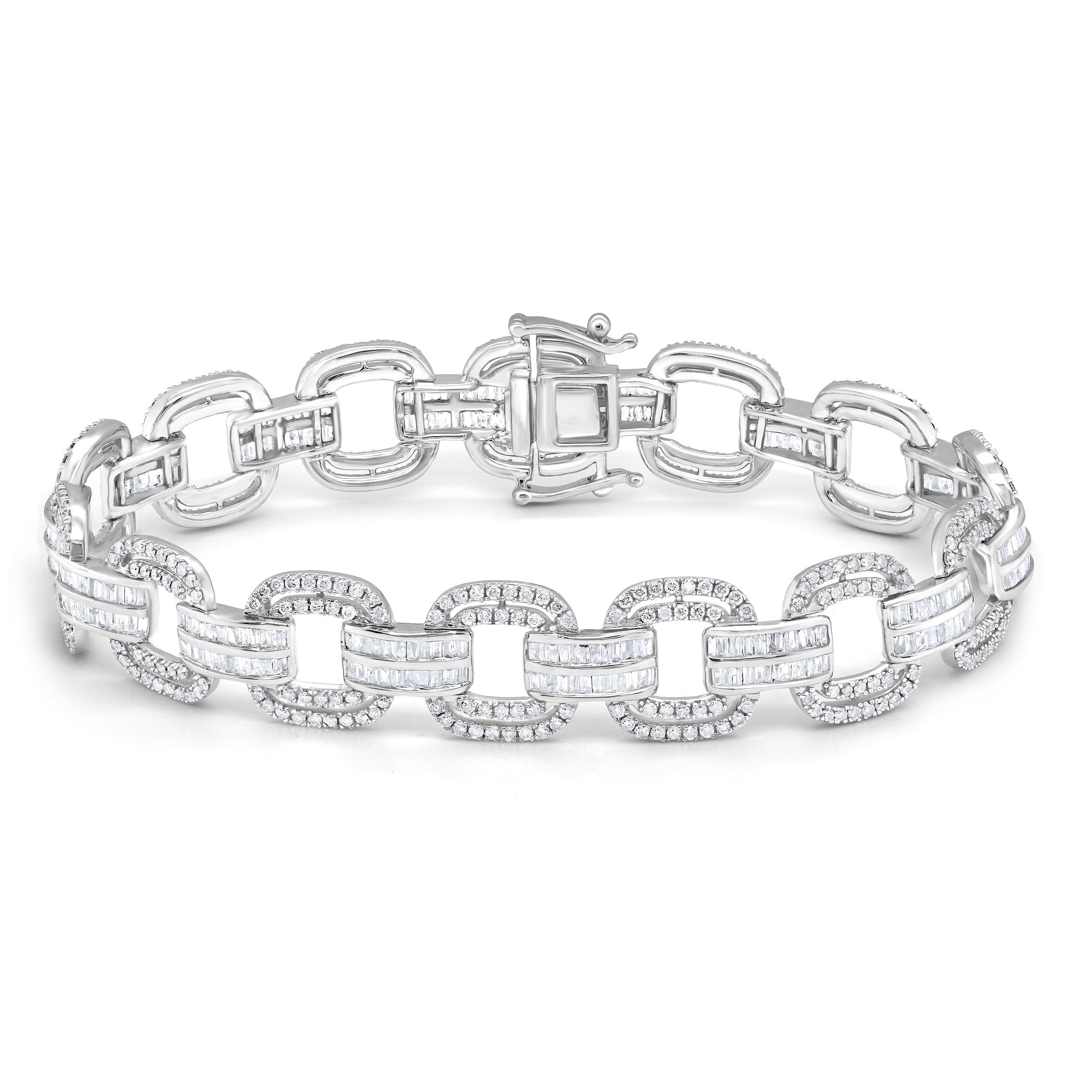 5 Cttw Natural Diamond 10Kt White Gold Bracelet
