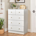 5 Drawer Dresser For Bedroom And Chest Of Drawers With Sturdy Construction Wood Storage Organizer For Closet