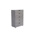 5 Drawer Rolling Dresser With Wheels Modern Storage Cabinet