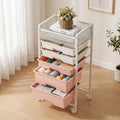 5 Drawer Rolling Storage Cart Mobile Drawer Carts Utility Cart