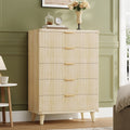 5 Drawer Tall Dresser For Bedroom Slim Boho Bedroom Furniture