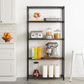 5 Layer Black Plastic Coated Iron Shelf