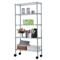5 Layer Chrome Plated Iron Shelf With 1.5 Nylon Wheels 165 90 35 Chrome