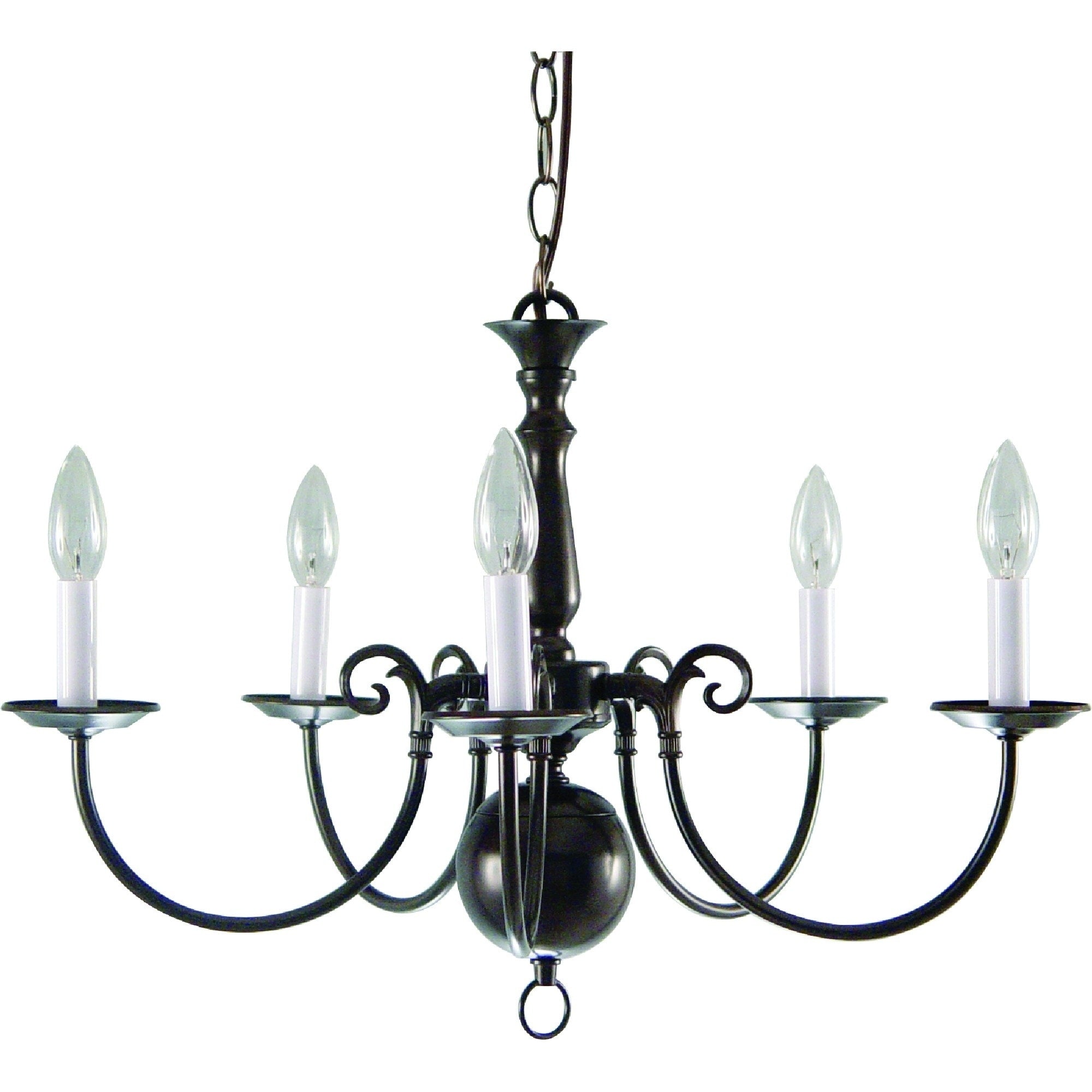 5 Light Antique Bronze Interior Chandelier