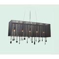 5 Light Black Chandelier With Clear Crystal Accents