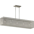 5 Light Indoor Elegant Glam Brushed Nickel Rectangle