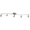 5 Light Led Flush Mount Ceiling And Wall Light In Brushed Nickel