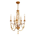 5 Light Mini Chandelier In Antique Gold