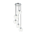 5 Light 18 Inch Pendant With Clear Glass