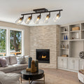 5 Light Track Lighting Kit Black Track Lighting Fixtures Bathroom Wall Sconces Ceiling Mount Kitchen Tracking Lights
