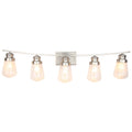 5 Light Vanity Lighting In Brushed Nickel Finish